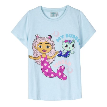 Maglia a Maniche Corte per Bambini Gabby's Dollhouse Turchese