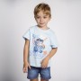 Maglia a Maniche Corte per Bambini Stitch Azzurro Chiaro