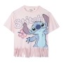 Maglia a Maniche Corte per Bambini Stitch Azzurro