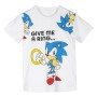 Maglia a Maniche Corte per Bambini Sonic Bianco