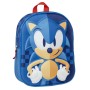 Zaino Scuola Sonic Azzurro 25 x 31 x 10 cm