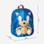 Zaino Scuola Sonic Azzurro 25 x 31 x 10 cm