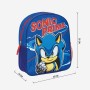 Zaino Scuola Sonic Azzurro 25 x 30 x 29 cm