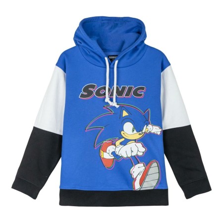 Felpa con Cappuccio Bambino Sonic Azzurro