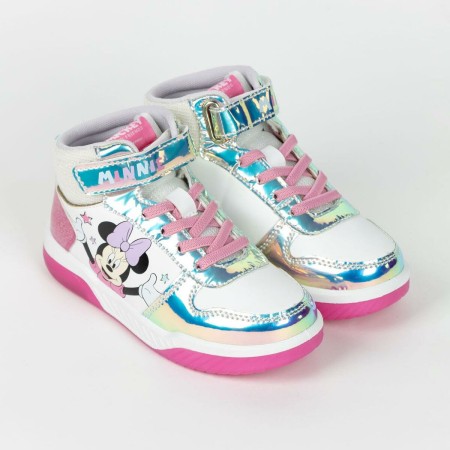 Scarpe Sportive con LED Minnie Mouse Argentato