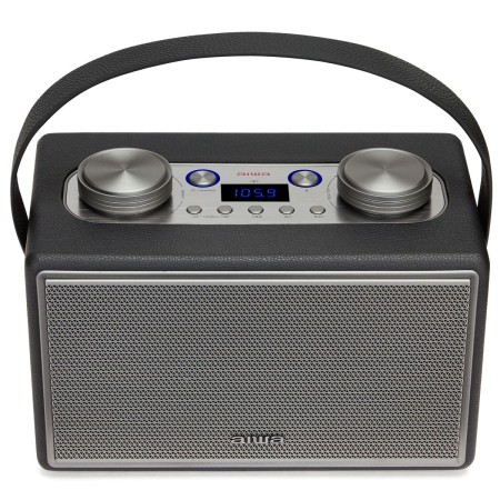 Radio Portatile Bluetooth Aiwa BSTU800BK  50W Altoparlante Grigio Vintage