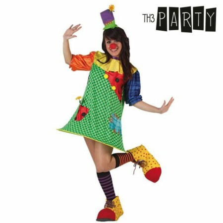 Costume per Adulti Multicolore Pagliaccio Donna Circo (2 Pezzi)