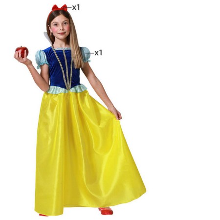 Costume per Bambini Biancaneve 7-9 Anni (2 Pezzi)