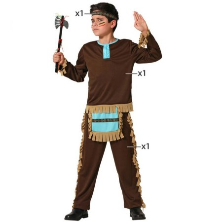 Costume per Bambini Azzurro Indiano Americano