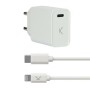 Caricabatterie USB Iphone KSIX Apple-compatible Bianco