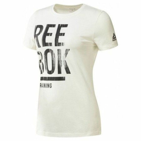 Maglia a Maniche Corte Donna Reebok Training Split Tee Bianco