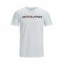 Maglia a Maniche Corte Uomo JJECORP LOGO TEE SS O-NECK NOSS Jack & Jones 12137126 Bianco