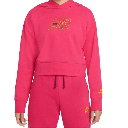 Felpa con Cappuccio da Bambina CROP HOODIE Nike DM8372 666 Rosa