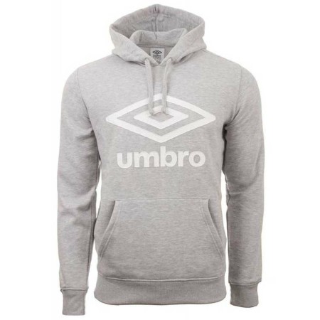 Felpa con Cappuccio Uomo Umbro Logo Grigio