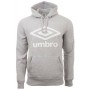 Felpa con Cappuccio Uomo Umbro Logo Grigio