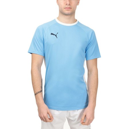 Maglia a Maniche Corte Uomo TEAMLIGA Puma 931832 02 Padel Azzurro