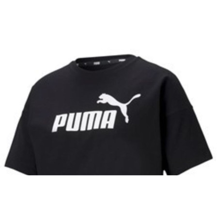 Maglia a Maniche Corte Donna Puma CROPPED LOGO TEE 586866 01 Nero