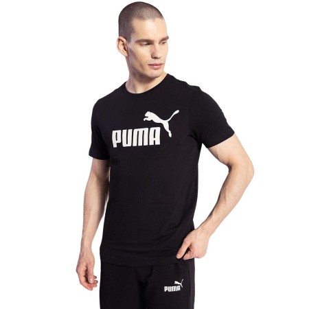 Maglia a Maniche Corte Uomo Puma ESS LOGO TEE 586666 01 Nero