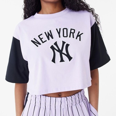 Maglia a Maniche Corte Donna New Era Bianco