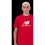 Maglia a Maniche Corte Uomo New Balance LOGO MT41502 TRE Rosso