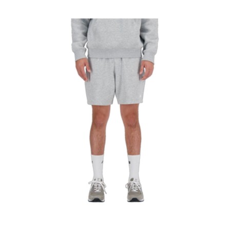 Pantaloni Corti Sportivi da Uomo New Balance ESSENTIALS FRENCH TERY SHORT 7 MS41520 Grigio