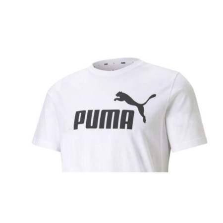 Maglia a Maniche Corte Uomo Puma ESS LOGO TEE 586666 02 Bianco