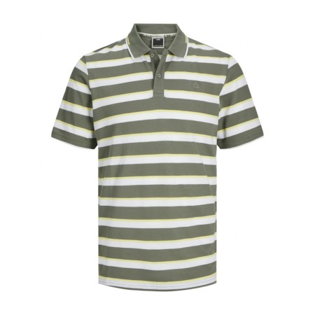 Polo a Maniche Corte Uomo Jack & Jones JCOHASS AOP 12254958 Verde