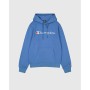 Felpa con Cappuccio Uomo Champion HOODED SWEATSHIRT 220253 CBU Azzurro