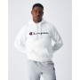 Felpa con Cappuccio Uomo Champion HOODED SWEATSHIRT 220253 WHT Bianco