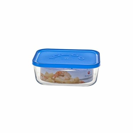 Porta pranzo Borgonovo Igloo Azzurro Rettangolare 400 ml 13,5 x 9,5 x 6,5 cm 19 x 13,5 x 7,2 cm