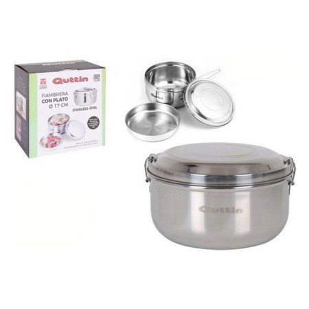 Porta Pranzo Rotondo con Coperchio Quttin Acciaio inossidabile (Ø 17 cm)