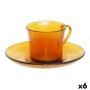 Tazza con Piatto Duralex 9006DS12A0111 Ambra 180 ml (6 Pezzi) (6 Unità)