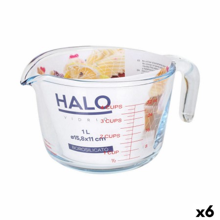 Caraffa Dosatrice Halo 1 L Vetro (6 Unità)