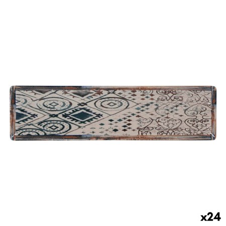 Teglia da Cucina La Mediterránea Grecia Porcellana Rettangolare 30 x 8 x 2 cm (24 Unità)