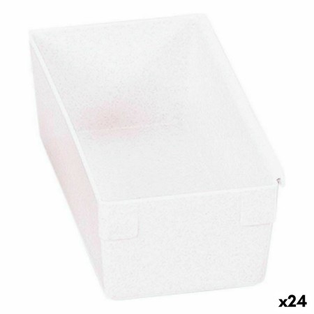 Scatola Multiuso Componibile Bianco 15 x 8 x 5,3 cm (24 Unità)