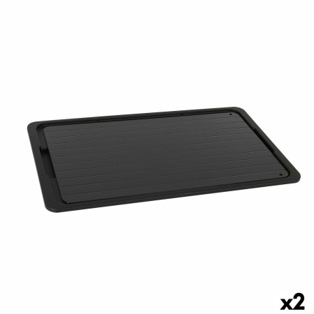 Vassoio Percutti  Funzione scongelamento Nero 39 x 23 cm (2 Unità)