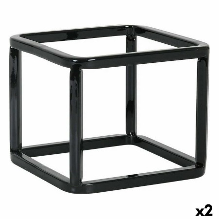 Supporto Inde Cestino Multiuso Metallo 12 x 12 x 10 cm (2 Unità)