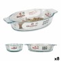 Teglia da Cucina Quttin VEN8435476251502 Ovale Vetro 400 ml 20 x 11,5 x 4 cm (8 Unità) (20 x 11,5 cm)