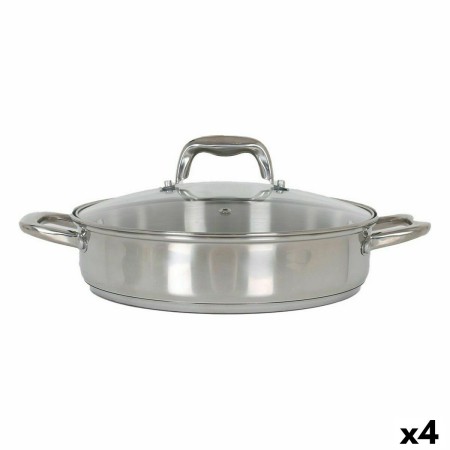 Casseruola con coperchio in vetro Quttin 2,2 L (4 Unità)