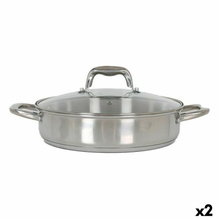 Casseruola con coperchio in vetro Quttin 5,3 L (2 Unità)