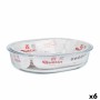 Pirofila da Forno Quttin  Vetro Ovale 1,5 L 23,7 x 18,8 cm (6 Unità)