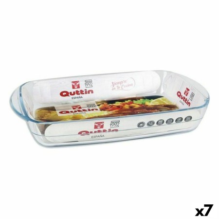 Vassoio da Forno Quttin 65810 2,2 l Vetro Rettangolare 32,5 x 20,2 x 5,2 cm (7 Unità)