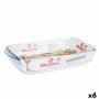 Pirofila da Forno Quttin  Trasparente Vetro Rettangolare 4,2 L 38,8 x 23,9 x 6,6 cm (6 Unità)