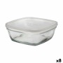 Porta Pranzo Quadrato con Coperchio Duralex FreshBox 1,15 L 17 x 17 x 7 cm (8 Unità)