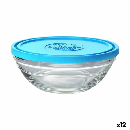 Porta Pranzo Rotondo con Coperchio Duralex FreshBox Azzurro 500 ml (12 Unità)