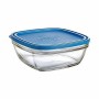 Porta Pranzo Quadrato con Coperchio Duralex FreshBox Azzurro 3 L 23 x 23 x 9 cm (4 Unità)