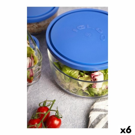 Porta pranzo Borgonovo Igloo Azzurro 2,2 L (6 Unità) (Ø 22cm)