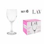 Set di calici da vino LAV Bianco 200 ml 6 Pezzi (4 Unità)