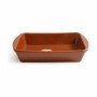 Teglia da Cucina Inde Vitro Azofra Argilla cotta Rettangolare 35 x 25 x 6 cm (4 Unità)