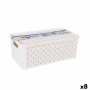 Scatola portaoggetti con coperchio Tontarelli Arianna Plastica Bianco 4 L 29 x 16,6 x 11,2 cm (8 Unità)